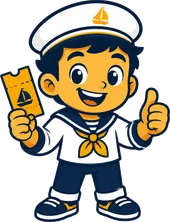 Sailor, the TicketingSailor mascot, giving a thumbs up